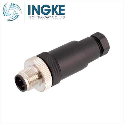 T4111501031-000 M12 CONNECTOR MALE 3 POS D CODED SCREW