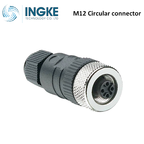 RKCN 5/9 single pk of 1 M12 Circular connector 5 Position Female Screw
