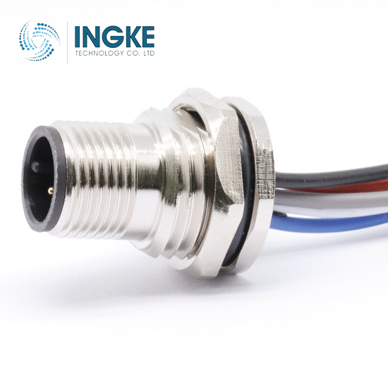 1551859 4 Position Circular Connector Plug Male Pins Solder