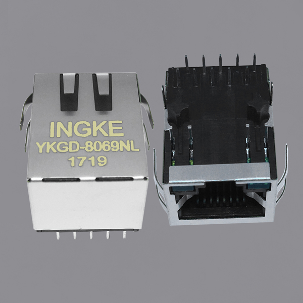 YKGD-8069NL 1000Base-T RJ45 Modular Jack Gigabit Magnetic Connector
