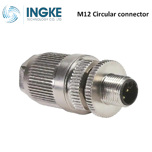 21032961506 M12 Circular Connector Plug Male Pin IDC 4 Position L-Code