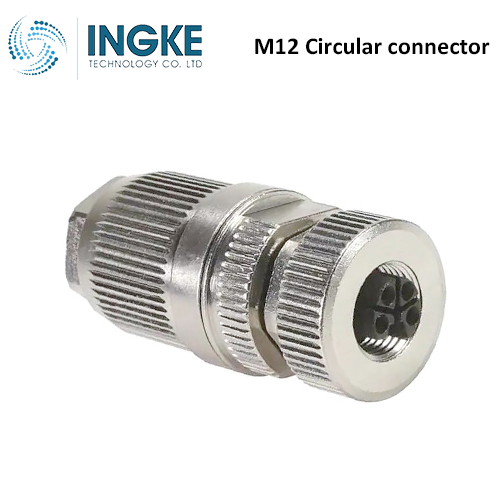 21032962506 M12 Circular Connector 4 Position Plug Female Sockets IDC L-Code