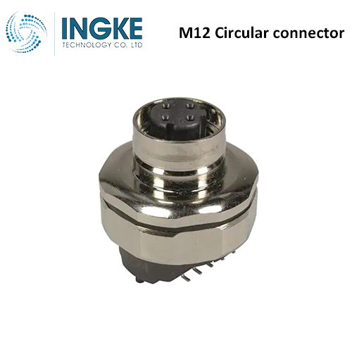 21033812824 M12 Circular Connector Receptacle 8 Position Female Sockets Solder Waterproof X-Code