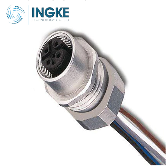1683756 M12 Wire 5 Contact Socket (Female) Circular Metric Connectors