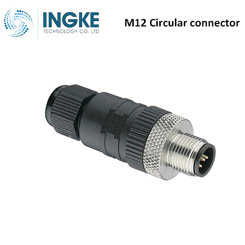 RSCQ 4/7 single pk of 1 M12 Male Straight Connector 4P IP67