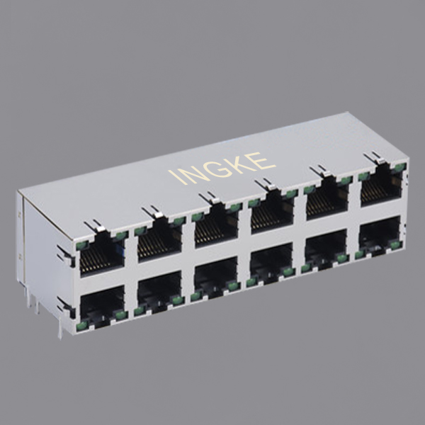 YKG-862609NL 2X6 1000Base-T RJ45 Modular Jack Gigabit Magnetic Ethernet
