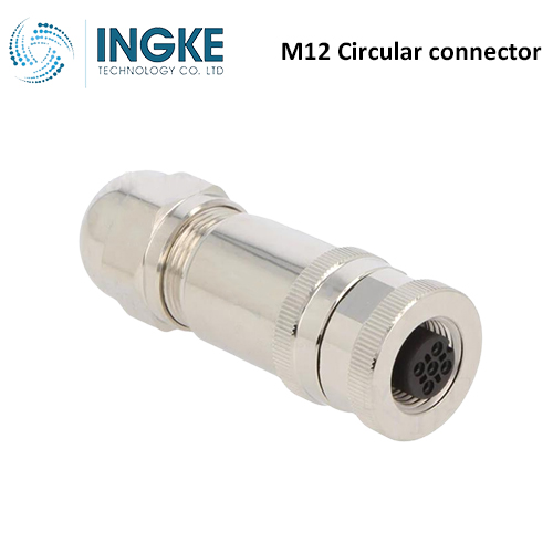 T4110011021-000 M12 Circular connector Plug Female Sockets Screw 2P IP67 A-Code