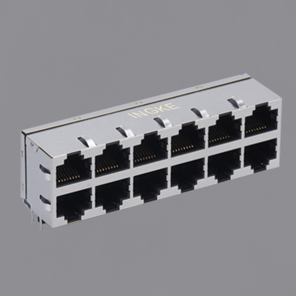YKJ-822619NL 2X6 10/100Base-T RJ45 Modular Jack Magnetic Ethernet without LED