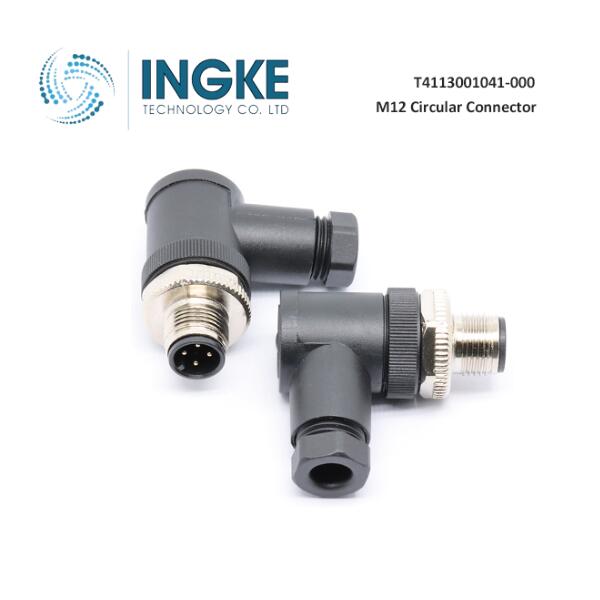 T4113001041-000 M12 Connector Receptacle Male Pins Screw