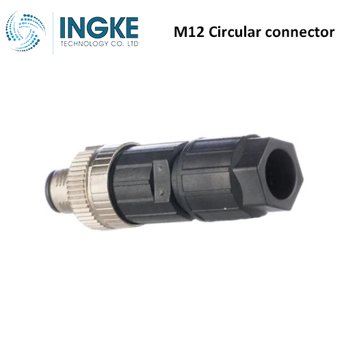 1424657 M12 Circular Connector Plug 4 Position Male Pins Spring-Cage A-Code Waterproof