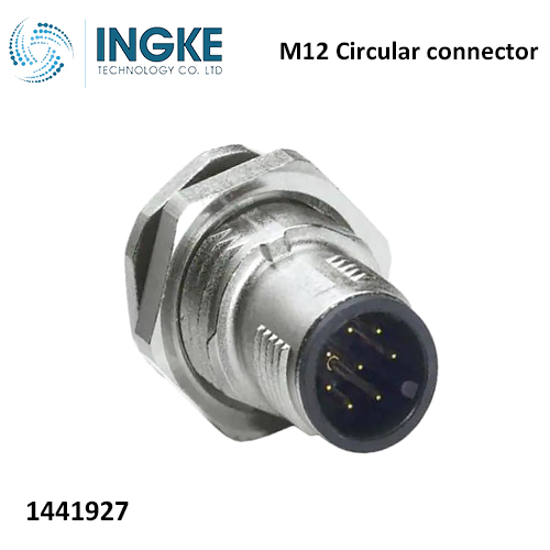 1441927 M12 Circular connector 8 Position Plug Male Pins Solder A-Code