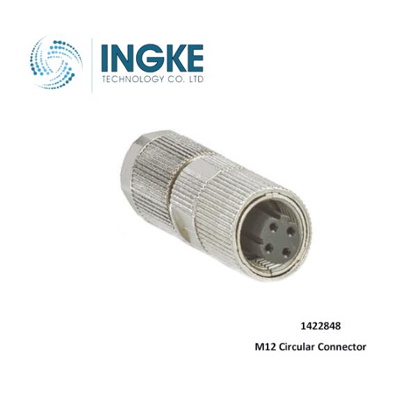 1422848 M12 Connector Plug Housing Free Hanging (In-Line) Backshell