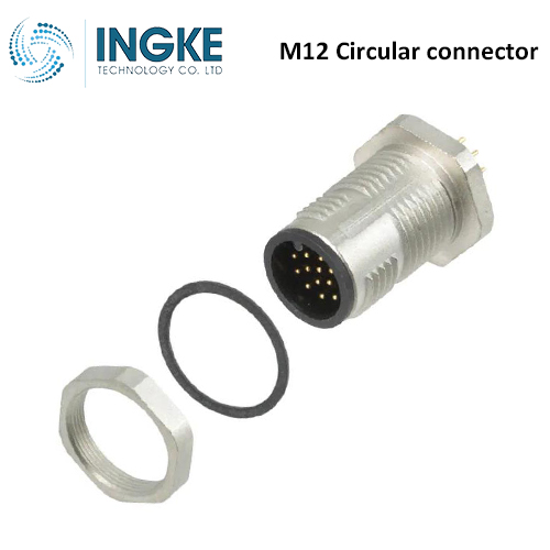 1437119 M12 Circular connector 17 Position Plug Male Pins Solder A-Code