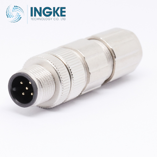 1413933 2 Position Circular Connector Plug Male Pins IDC Field Attachable-Installable