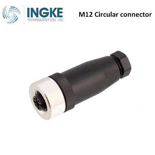 T4110002082-000 M12 Circular Connector Plug 8 Position Female Sockets Screw IP67 Waterproof A-Code