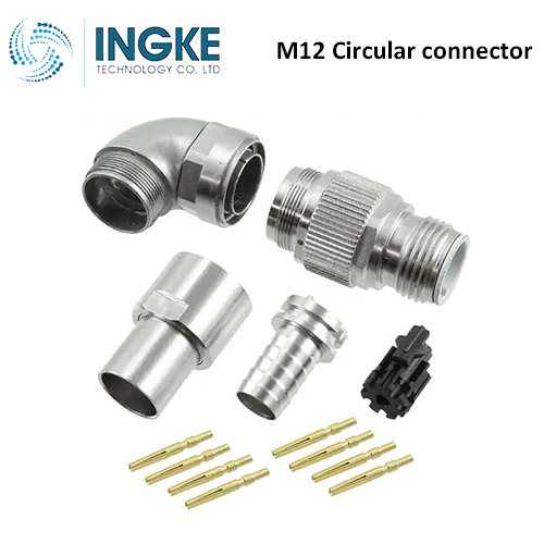 1-2823587-3 M12 Circular connector 8 Position Plug Male Pins Crimp A-Code IP67