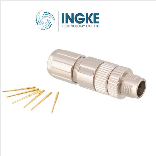 T4111011081-000  M12 Connector  8 Positions  Male Pins  IP67 Threaded  Shielded