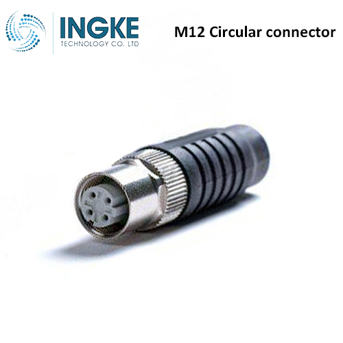 1-2823450-4 M12 Circular connector 8 Position Receptacle Female Sockets Crimp A-Code