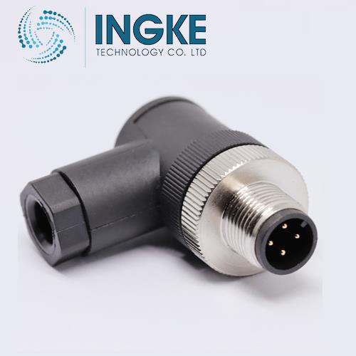 T4113001042-000 M12 CONNECTOR MALE 4 PIN A CODED SCREW RIGHT ANGLE