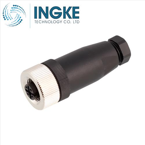 T4110501031-000 M12 CONNECTOR FEMALE 3 POS D CODED SCREW