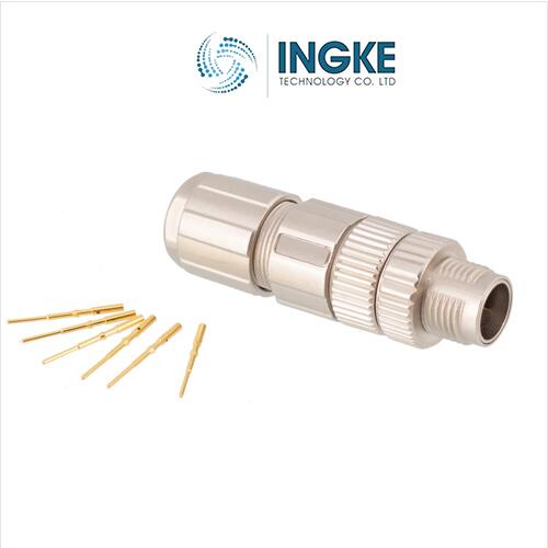 T4111401022-000  M12 Connector  2 Positions  B Orientation  IP67  Male Pins  Unshielded