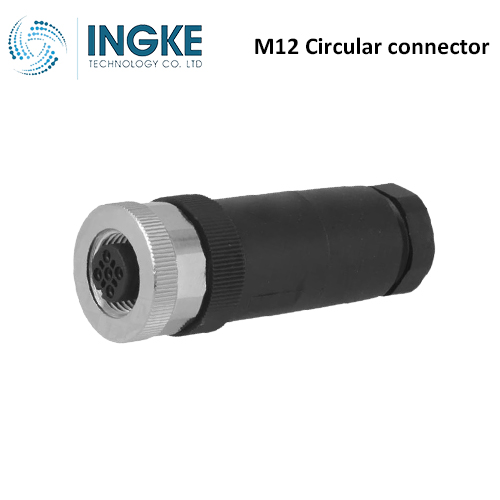 TE T4110502031-000 M12 Circular connector 3 Position Plug Female Sockets Screw D-Code IP67 INGKE