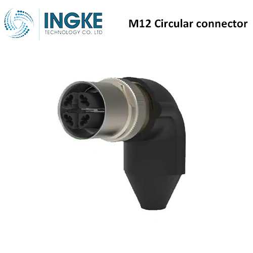 TE 1-2823588-4 M12 Circular connector 4 Position Receptacle Female Sockets Crimp D-Code IP67 INGKE