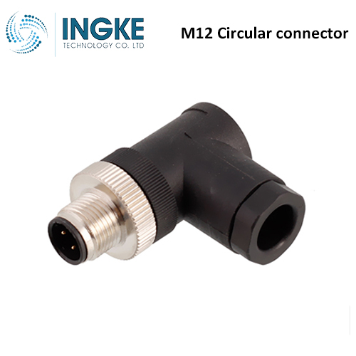 TE T4113402042-000 M12 Circular connector 4 Position Receptacle Male Pins Screw B-Code IP67 INGKE