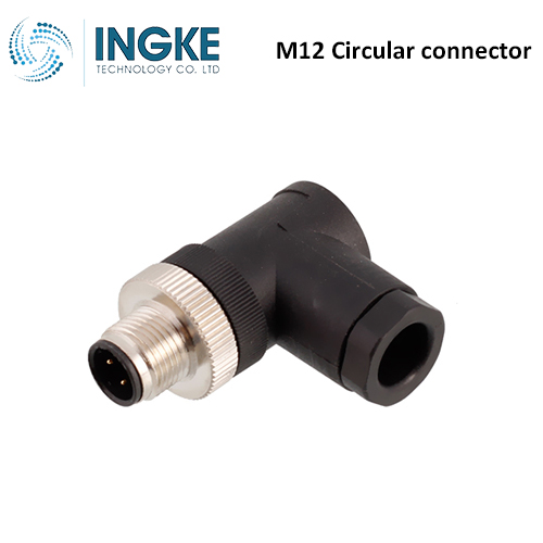 TE T4113002042-000 M12 Circular connector 4 Position Receptacle Male Pins Screw A-Code IP67 INGKE