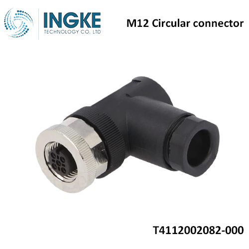 TE T4112002082-000 M12 Circular connector 8 Position Plug Female Sockets Screw A-Code IP67 INGKE