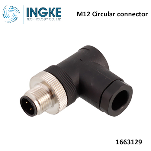 Phoenix 1663129 M12 Circular connector 5 Position Plug Male Pins Screw A-Code IP67 INGKE