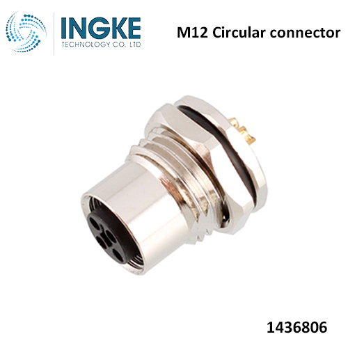 Phoenix 1436806 M12 Circular connector 17 Position Receptacle Female Sockets Solder A-Code IP67 INGKE