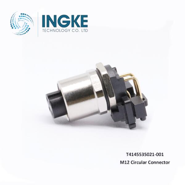 TE Connectivity T4145535021-001 M12 Connector 2 Position Plug Female Sockets Solder