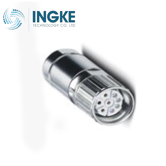 1605595 Phoenix  8 (4 + 3 Power + PE) Position Circular Connector Plug Housing Free Hanging (In-Line) Backshell, Coupling Nut