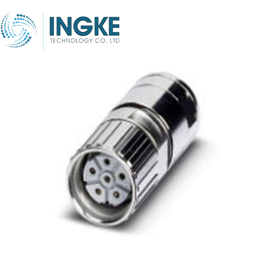 1605524 6 (5 + PE) Position Circular Connector Plug Housing Free Hanging (In-Line) Backshell, Coupling Nut
