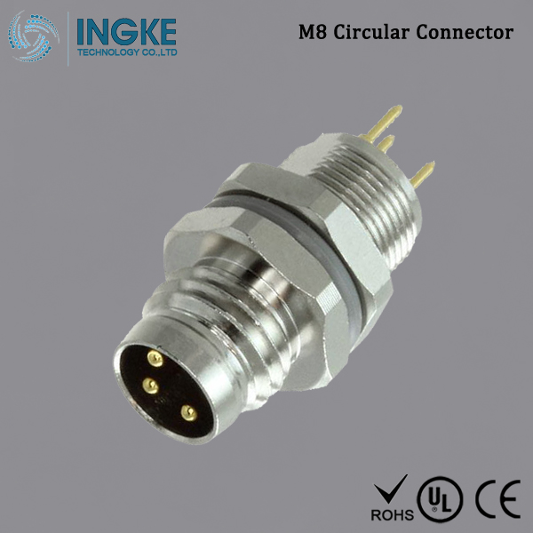 Substitute T4042014031-000 M8 Circular Connector IP67 Male Plug 3Pin