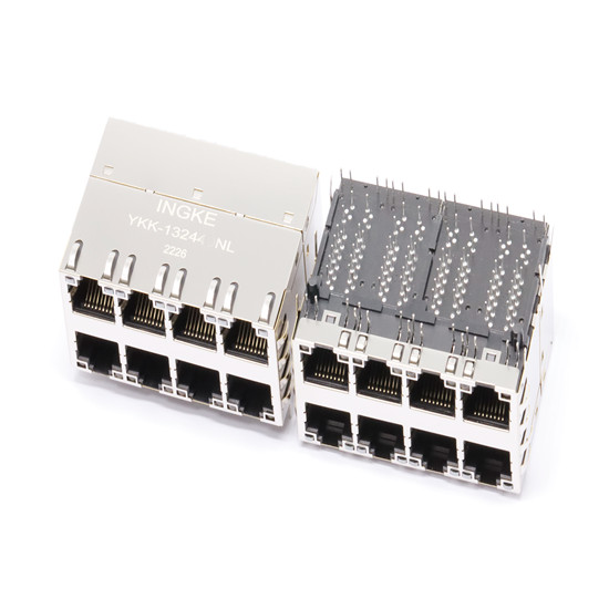 Molex 480332900 Modular Connectors / Ethernet Connectors Mod Jk Stck 2x4 RA 10/100 w/LED&Magnetic INGKE