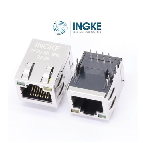 HFJT1-10GHPE-L12RL    HALO   Ethernet Connectors FastJack 10G 4PPOE RJ45 W/MAG G/Y LED    INGKE   Right Angle