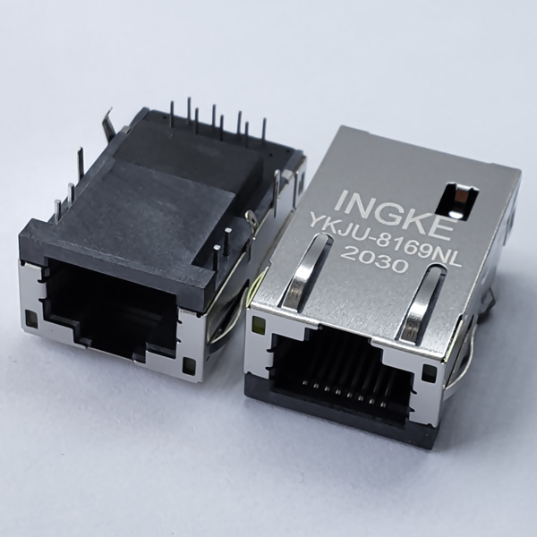 YKJU-8169NL 10/100Base-T RJ45 Magjack Connector Low Profile Ethernet Module