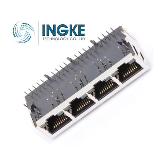 1-6610115-1  TE  4 Port RJ45Through Hole 10/100 Base-T, AutoMDIX, Power over Ethernet (PoE)   INGKE   Shielded, EMI Finger