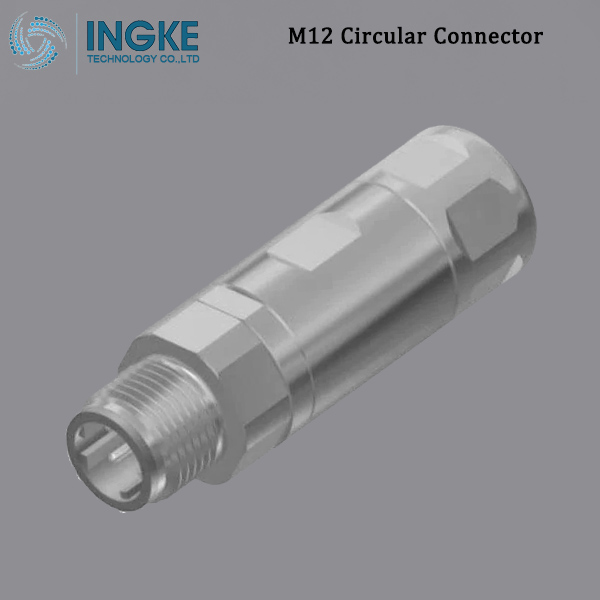 43-00417 M12 Circular Metric Connector Male, field attachable, shielded, crimp,D-Code,IP67,SAL-12D-RSC4-C/050