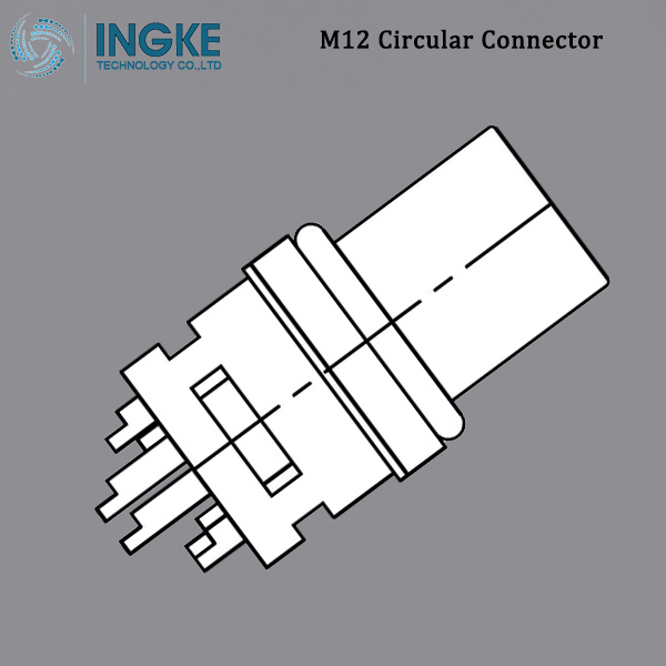 858-012-203RSS1 M12 Circular Metric Connector Female, Panel Mount, Solder Cup, A-Code,IP67,Shielded