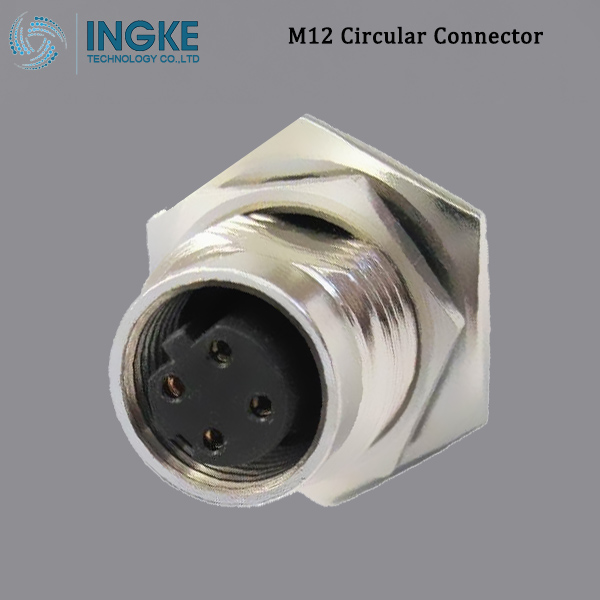 HDM12PF05D1RAM M12 Circular Metric Connector Female,D-Code,5Pin,Solder,IP67 Waterproof Socket