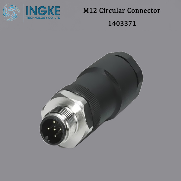 1403371 M12 Circular Metric Connector,A-Code,Screw Connection,IP67 Waterproof Cable Plug SACC-M12MS-5CON