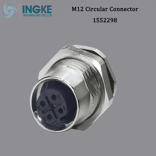 1552298 M12 Circular Metric Connector,PCB Panel Mount,B-Code,5Pin,IP67 Waterproof SACC-DSIV-MS -5CON-L180