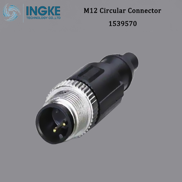 1539570 M12 Circular Metric Connector,A-Code,2Pin,IP67 Waterproof SAC-2P-M12MS ASI TR