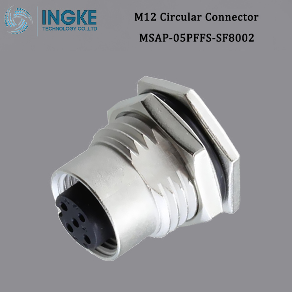 MSAP-05PFFS-SF8002 M12 Circular Connector,A-Code,Solder,Panel Mount,IP67/IP68 Waterproof