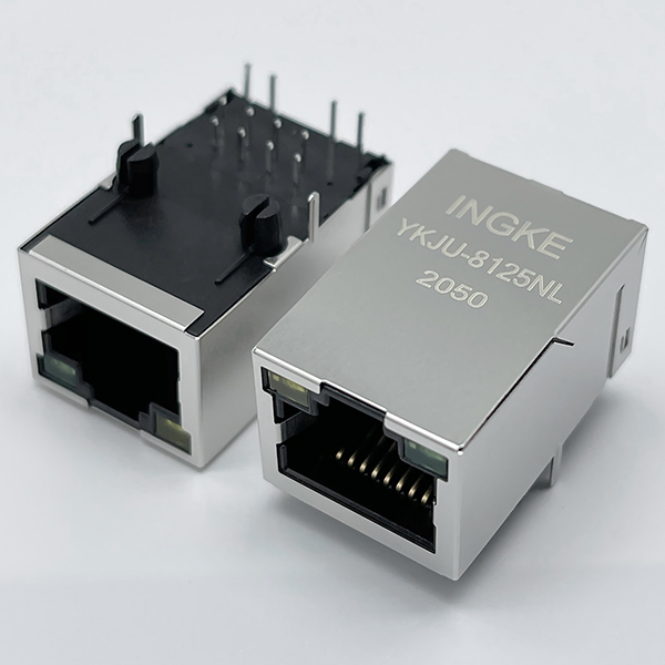 YKJU-8125NL 10/100Base-T RJ45 Magjack Connector Tab Up ICM Ethernet
