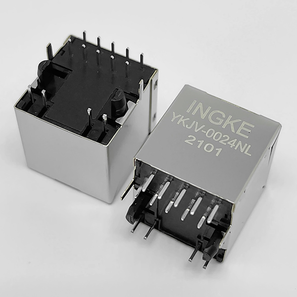 INGKE YKJV-0024NL 10/100Base-T Vertical RJ45 Magjack Connector PoE ICM Ethernet