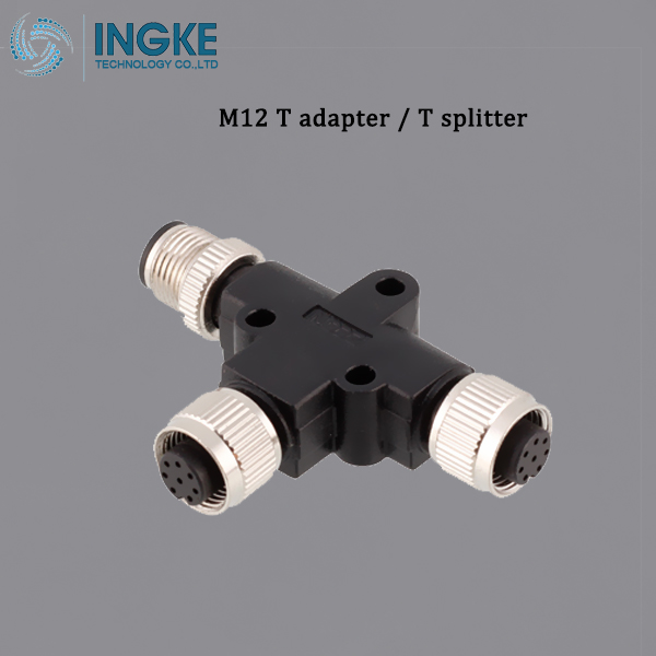 M12 T adapter / T splitter M12 Circular Connector